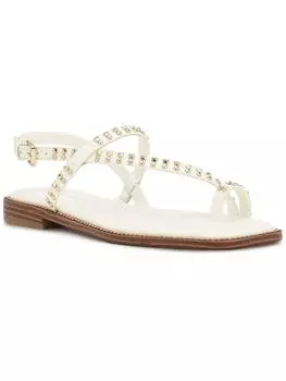 Embra3 Женские сандалии из искусственной кожи с застежкой-молнией Nine West, белый