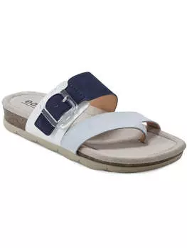 Emlia женские замшевые сандалии с пряжкой Earth, белый/синий