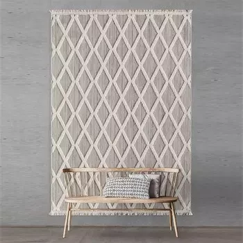 Empera Agra Sienna Ковер для гостиной с современным скандинавским рисунком - Бежевый - 80x300 см