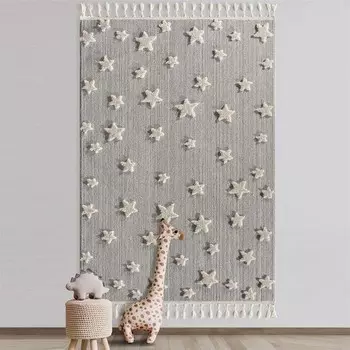 Empera Kids Astral Противоаллергический ковер со звездами для детской комнаты - Бежевый - 133x190 см