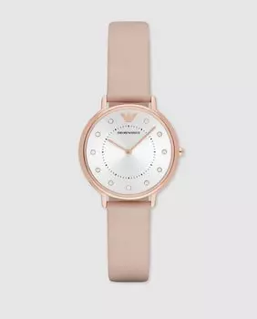 Emporio Armani AR2510 розовые кожаные женские часы Emporio Armani, розовый