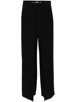 Emporio Armani атласные брюки широкого кроя, черный