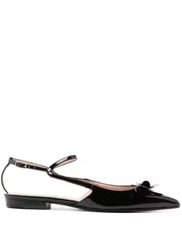 Emporio Armani балетки с пайетками, черный