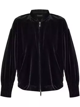 Emporio Armani бархатная куртка-бомбер, черный