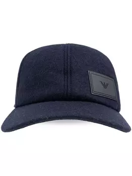 Emporio Armani бейсболка с нашивкой-логотипом, синий