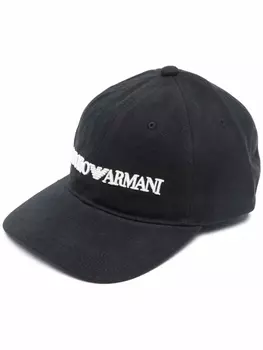 Emporio Armani бейсболка с вышитым логотипом, черный