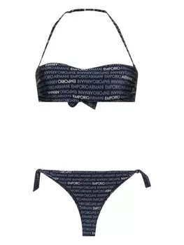 Emporio Armani бикини с логотипом, синий