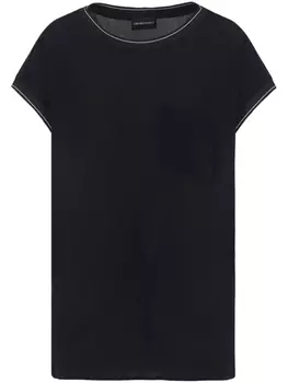 Emporio Armani блузка с короткими рукавами, черный