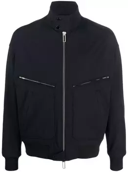 Emporio Armani бомбер с молниями, синий