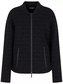 Emporio Armani бомбер с принтом, черный