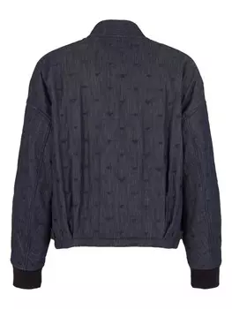 Emporio Armani бомбер с вышивкой, синий