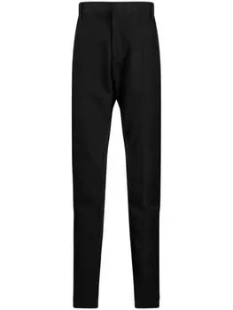 Emporio Armani брюки чинос со складками, черный