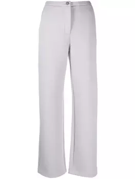 Emporio Armani брюки из джерси с логотипом, фиолетовый