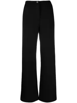 Emporio Armani брюки из джерси с логотипом, черный