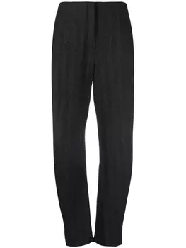 Emporio Armani брюки из необработанной шерсти, серый