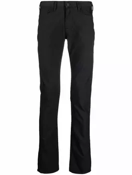 Emporio Armani брюки кроя слим с логотипом, черный