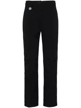 Emporio Armani брюки кроя слим с жатым эффектом, синий