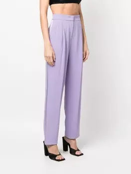 Emporio Armani брюки прямого кроя с лампасами, фиолетовый