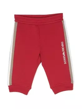 Emporio Armani брюки с логотипом, красный