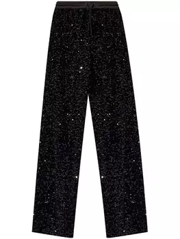 Emporio Armani брюки с пайетками, черный