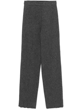 Emporio Armani брюки с узором-жаккардом, серый