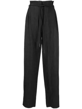 Emporio Armani брюки с завышенной талией, серый