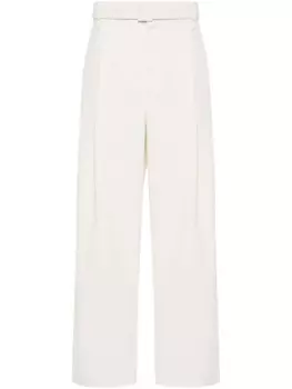 Emporio Armani брюки широкого кроя, нейтральный цвет