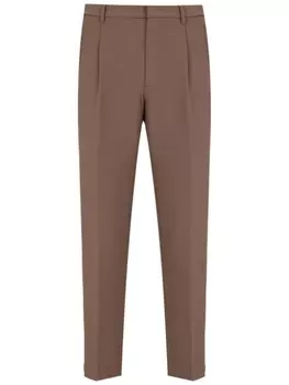 Emporio Armani брюки со складками, коричневый