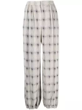 Emporio Armani брюки в клетку, нейтральный цвет