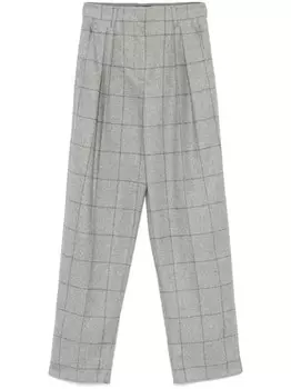 Emporio Armani брюки в клетку, серый