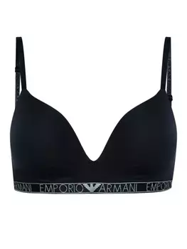Emporio Armani бюстгальтер Iconic с логотипом, синий