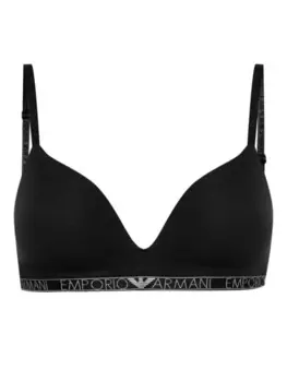 Emporio Armani бюстгальтер Iconic с логотипом, черный