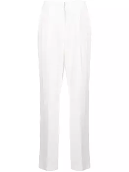 Emporio Armani darted straight-leg trousers, белый