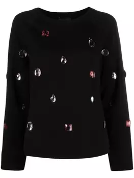 Emporio Armani декорированная толстовка, черный