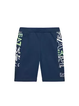 EMPORIO ARMANI Детские хлопковые шорты, синий