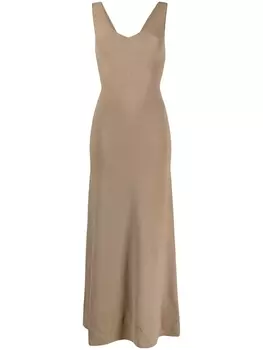 Emporio Armani длинное трикотажное платье, нейтральный цвет