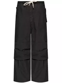 Emporio Armani drawstring wide-leg trousers, черный