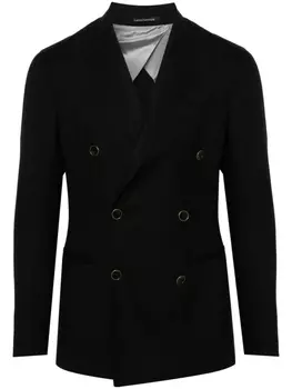Emporio Armani двубортный пиджак, черный
