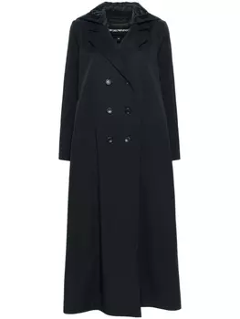 Emporio Armani двубортный тренч, синий