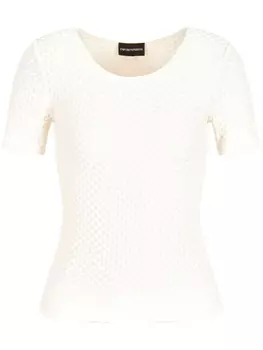 Emporio Armani джемпер ASV с короткими рукавами, белый