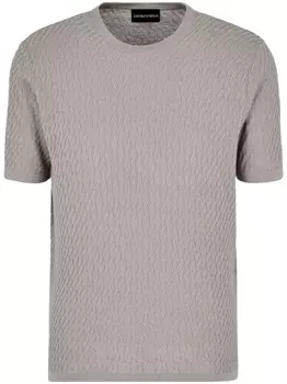 Emporio Armani джемпер ASV с тисненым узором, серый