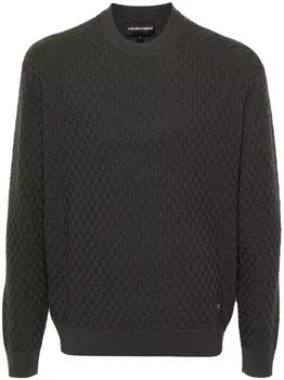 Emporio Armani джемпер из вирджинской шерсти, зеленый