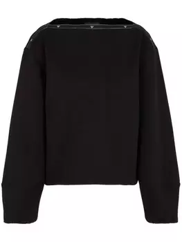 Emporio Armani джемпер с логотипом, черный