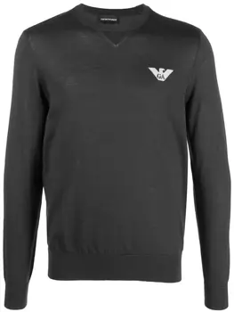 Emporio Armani джемпер с логотипом Eagle, зеленый