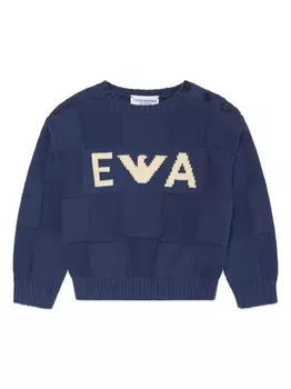 Emporio Armani джемпер с логотипом, зеленый