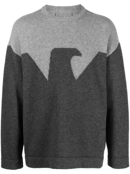 Emporio Armani джемпер в двух тонах, серый
