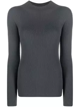 Emporio Armani джемпер в рубчик, серый