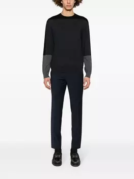 Emporio Armani джемпер в стиле колор-блок, черный