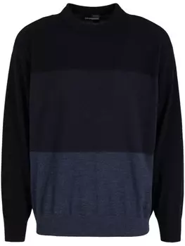 Emporio Armani джемпер в стиле колор-блок, синий