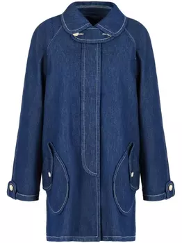 Emporio Armani джинсовая куртка с контрастной строчкой, синий